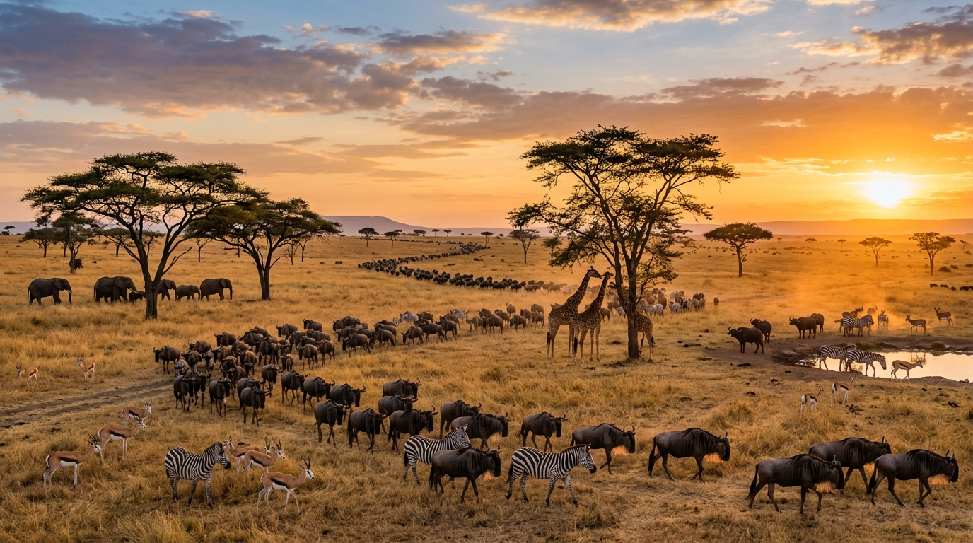Serengeti safari landscape